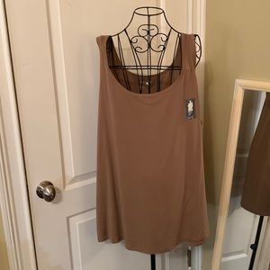 NWL Terra & Sky camel super soft cotton blend tank size 4x (28W-30W)